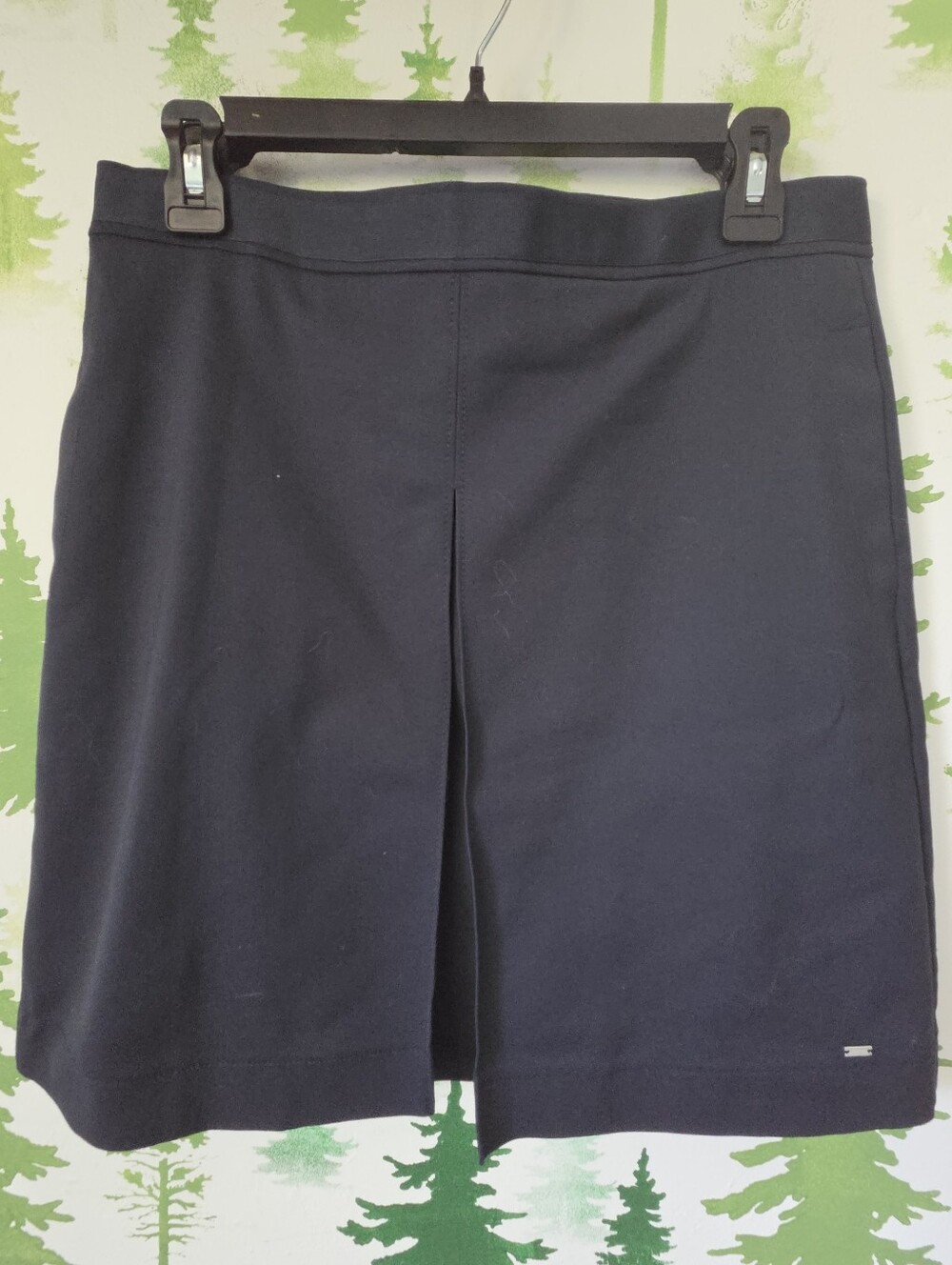 Tommy Hilfiger Navy A-Line Pleated Skirt